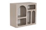 Hanah Home - Consola Travertine, 80x74x37 cm, Color Travertino y Arenisca, Material Melamina, Diseño Moderno de Mármol